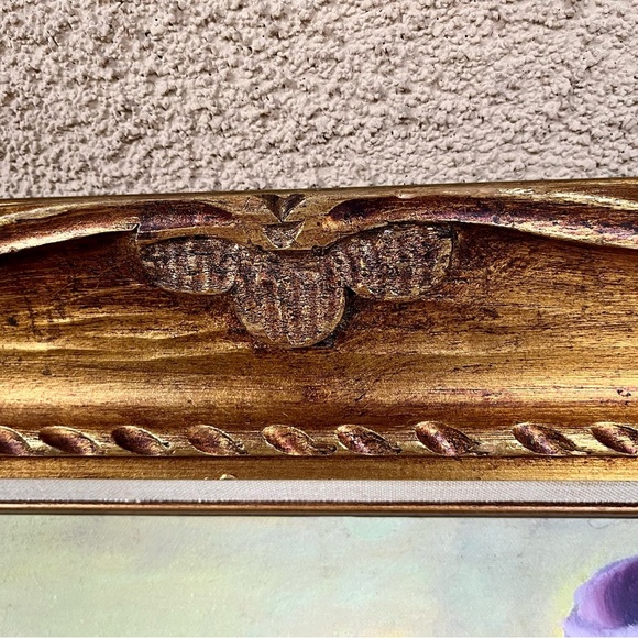 1975 Vintage Framed Floral Painting Signed By Mary Gail 27/32 Inch - Picture 4 of 16